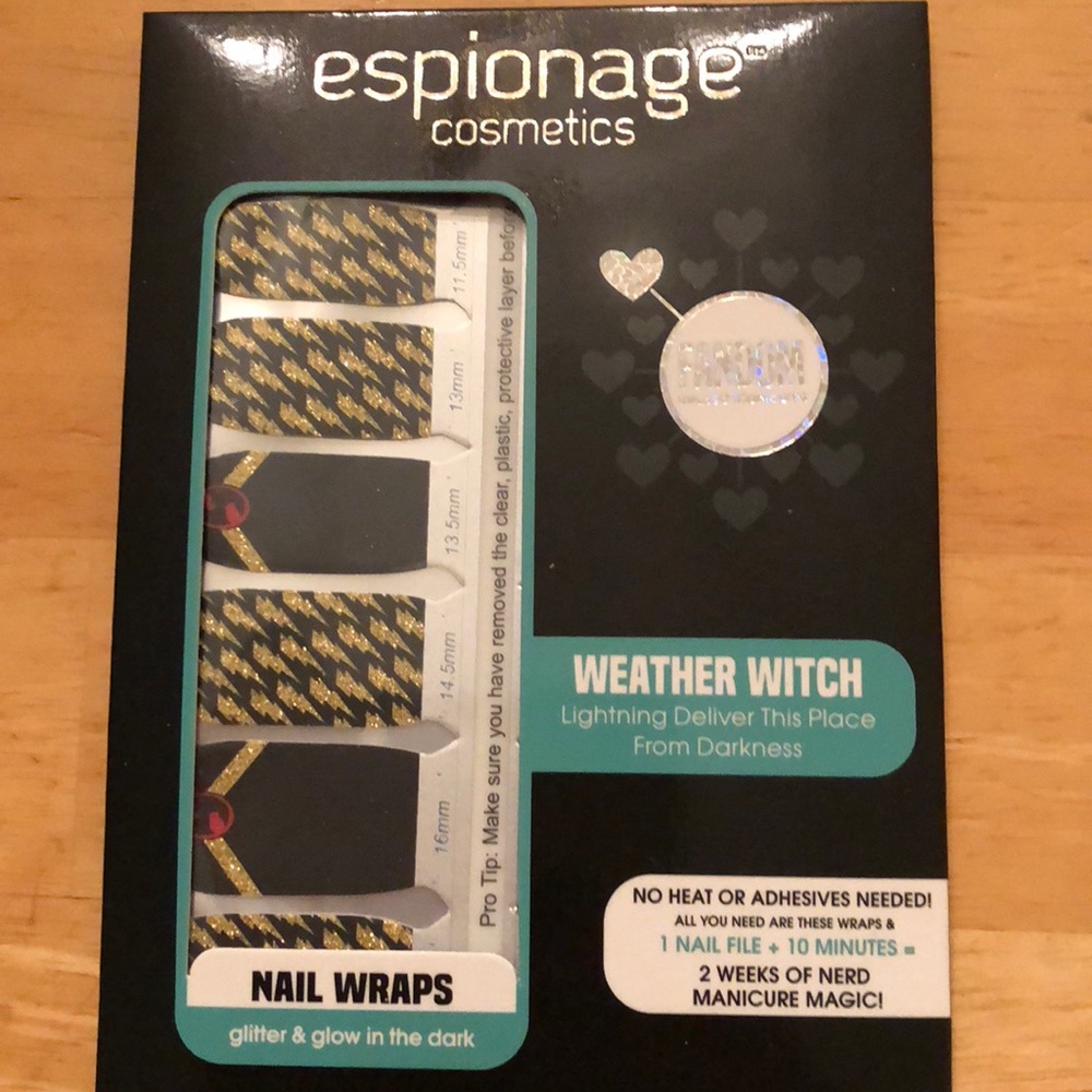 Espionage Cosmetics Nail Wrap Weather Witch